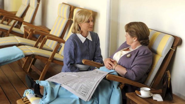 More past mores, please: Stars Marta Dusseldorp and Noni Hazlehurst revisit post-WWII Australia in Channel Seven's <i>A Place to Call Home</i>.