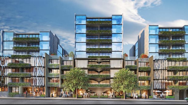 Artist impression of Urban Inc's 233-dwelling apartment project in Collingwood.