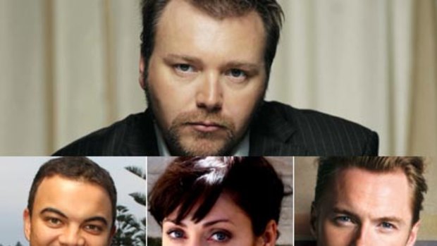 The X-Factor heading to Australia with judges Kyle Sandilands (top) and Guy Sebastian, Natalie Imbruglia and Ronan Keating.