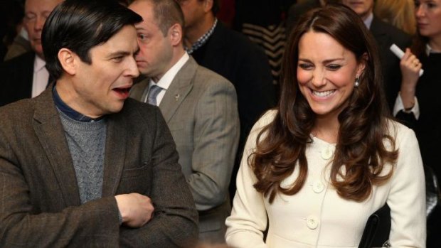 Robert James-Collier (Thomas) with the Duchess of Cambridge.