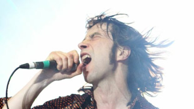 Bobby Gillespie of Primal Scream performs on stage during the Big Day Out in Sydney.