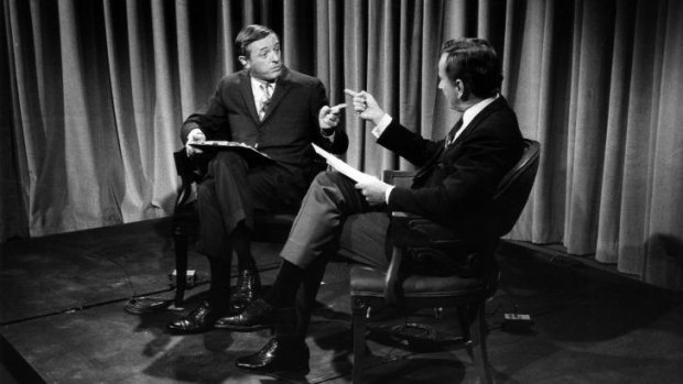 William F. Buckley Jr and Gore Vidal in the political documentary Best of Enemies.