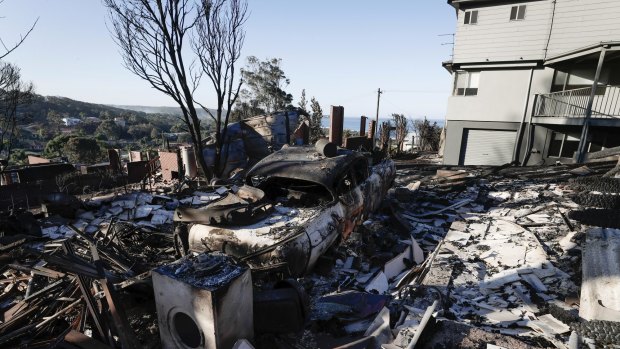 A home in Tathra burnt down during the Tathra bushfires in NSW. 