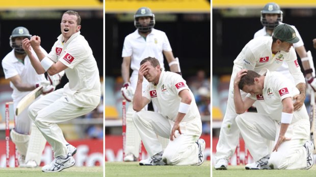 Chance gone begging ... Peter Siddle laments dropping Hashim Amla on 74.
