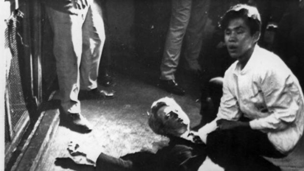 Robert Kennedy immediately after the shooting.