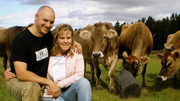 David and Juliet Bateman with their Jersey cows.