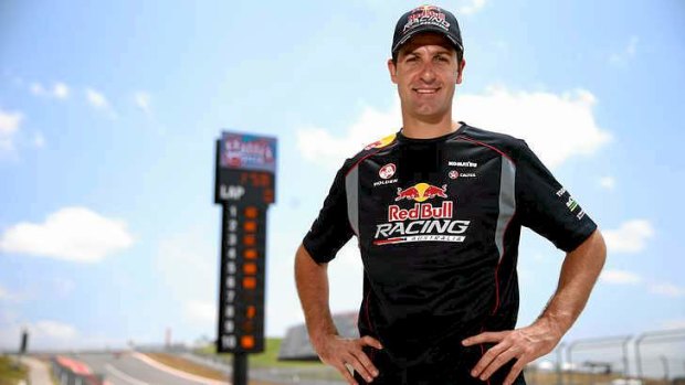 Jamie Whincup of the Red Bull Racing Australia Holden team in the pit lane at the V8 Supercar Championship Series at the Circuit of the Americas in Austin, Texas.