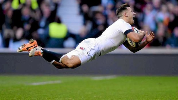 Care flight: England's Danny Care dives in to score the decisive try against Ireland.