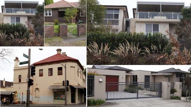 Family ties ... the various properties linked to the Barakats in Sydney.