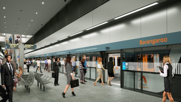 In train: an artist's impression of the railway station to be built at Barangaroo.