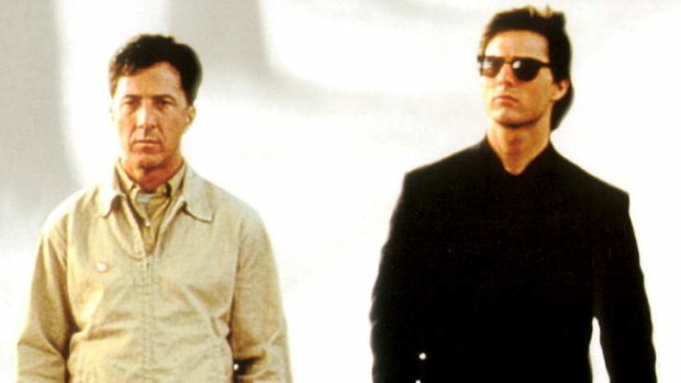 Dustin Hoffman and Tom Cruise in Rain Man.
