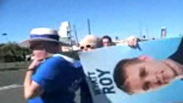 It got rough on the trail as Labor campaigners clashed with those of LNP candidate Wyatt Roy in Caboolture, Queensland. The incident was caught on video.