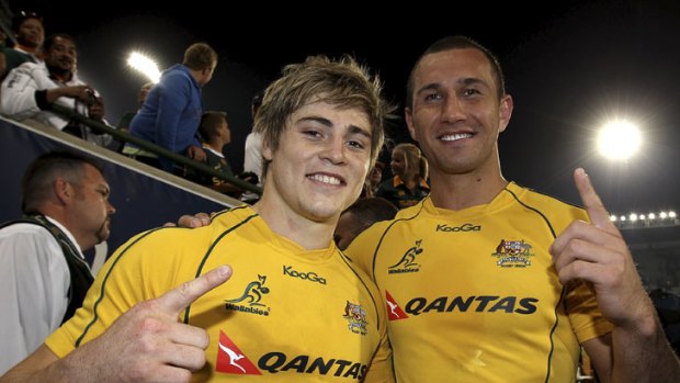 Right direction ... Wallabies James O’Connor and Quade Cooper could have been lost to rugby union if the ARU’s Gold Squad program had not set their careers on a different path.