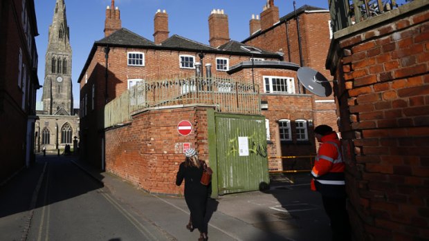 Unassuming ... The council car park where the monarch's remains were found.