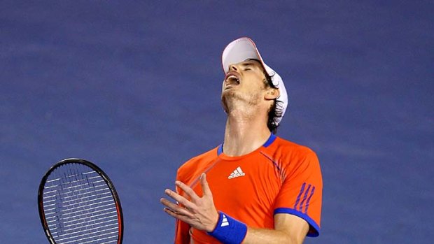 Missed by that much: Andy Murray last night.