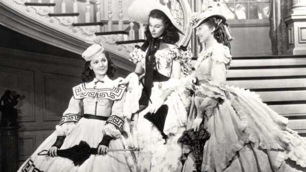 Tomorrow is another day ... Ann Rutherford (left) with Vivien Leigh and Evelyn Keyes in the American classic Gone with the Wind.