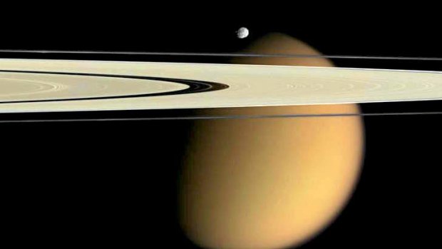 Titan, the largest moon of the ringed planet Saturn, has been found to have pools of liquid hydrocarbons  hundreds of times larger than all Earth's known oil and natural gas reserves.