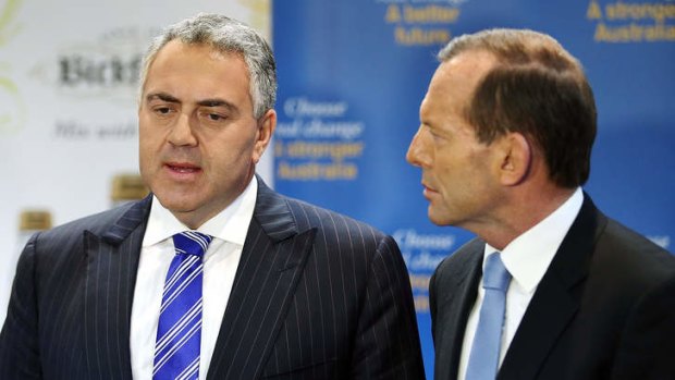 Pressure's on: Tony Abbott and Joe Hockey soon expected to release their spending and savings proposals.