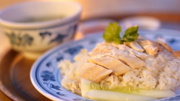 Singapore chicken rice.
