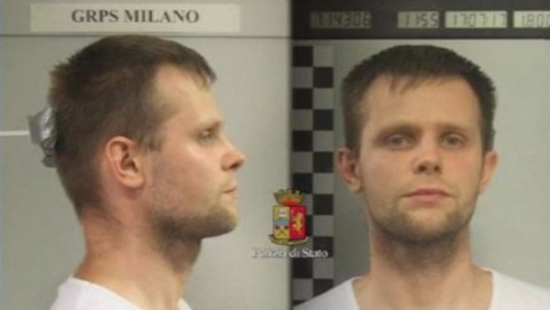 Italian police released photos of Lukasz Herba who has been arrested on kidnapping charges.