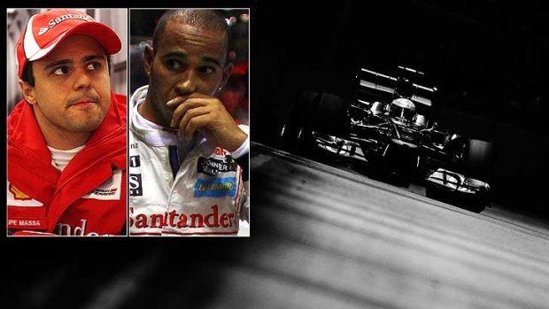 Clashed ... Felipe Massa and Lewis Hamilton were filmed arguing after the race.