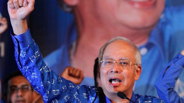 Malaysia's Prime Minister Najib Razak vowed to crack down on crime and social problems in the disputed election.