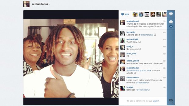 Nic Naitanui's Instagram photo of his new 'do attracted hundreds of "favourites" in just a few hours