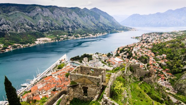 The walled city of Kotor sits on a fjord, which is actually a submerged river canyon.