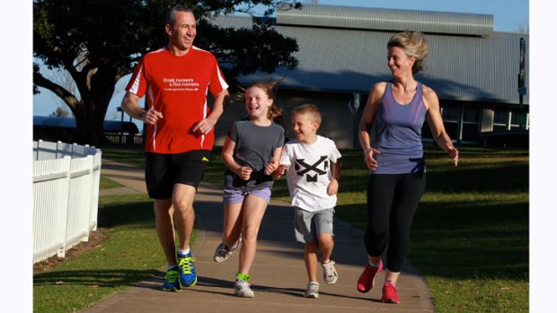 Sunrise sports presenter Mark Beretta will run the City2Sea with his wife Rachel and children Ava and Dan.