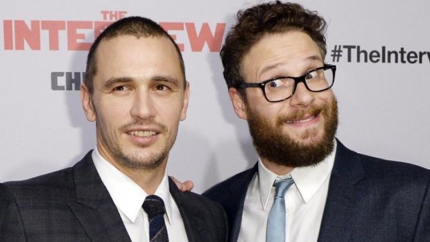 James Franco (L) and Seth Rogen's <i>The Interview</i> will surely get a Guernsey in jokes at the Golden Globes.
