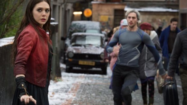 In <i>Avengers: Age Of Ultron</i>,  Scarlet Witch/Wanda Maximoff (Elizabeth Olsen) and Quicksilver/Pietro Maximoff (Aaron Taylor-Johnson) seek justice.