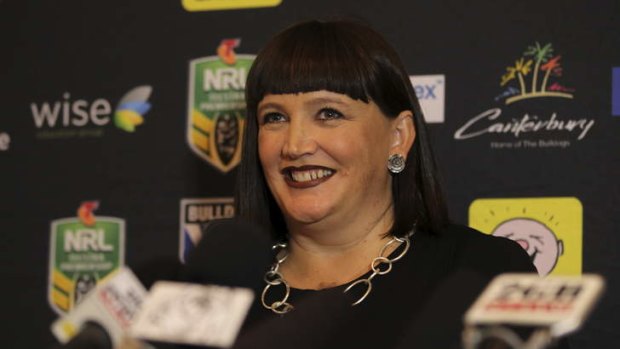 Best person for the job: Raelene Castle is the first female chief executive of  the Bulldogs. Photo: Kate Geraghty