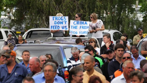 ‘‘As people come out of drought, they have to think, do they have enough money to restart?’’ ... some of the protesters who gathered in Griffith at a forum over the water plans.