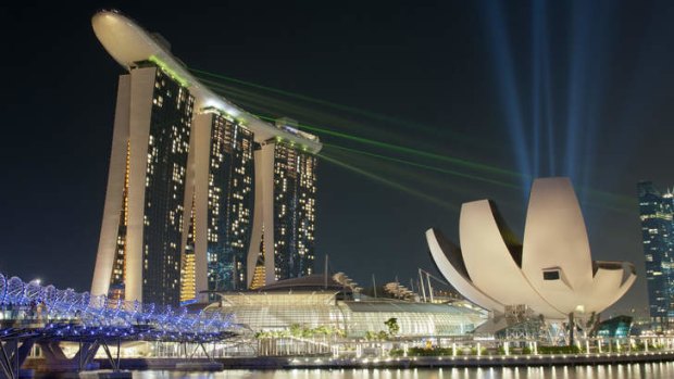 The Marina Bays Sands.