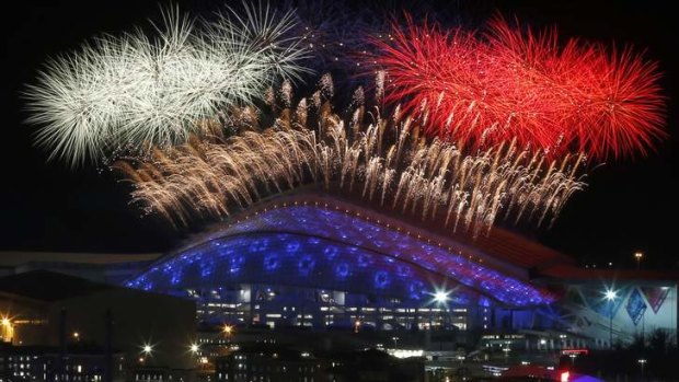 It's actually quite scary being inside a roofed stadium with fireworks going off on the roof.