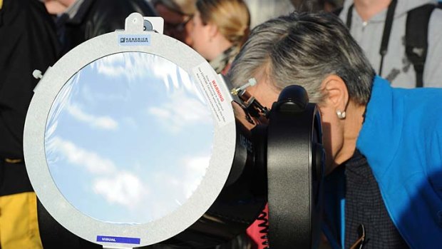 Spot the difference: viewing Venus as it crossed the sun from a Scienceworks telescope.