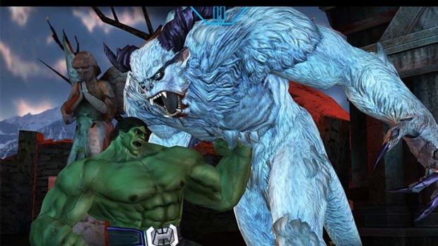 A scene from Marvel's new smartphone game Avengers Initiative.