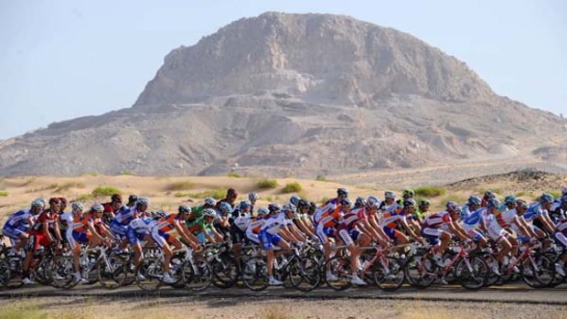 Man, Oman ... what a trip: having travelled by boat, bus and car to get to the third stage of the Tour of Oman, the peloton couldn't manage to hold off flying Dutchman Theo Bos, who triumphed on the 208-kilometre course.