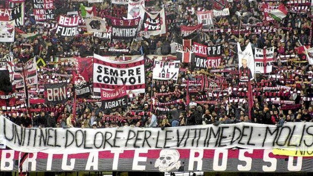 Not happy, Milan: Angry AC Milan 'Ultras' blocked the team and Genoa fans inside the San Siro for two hours on Saturday night.