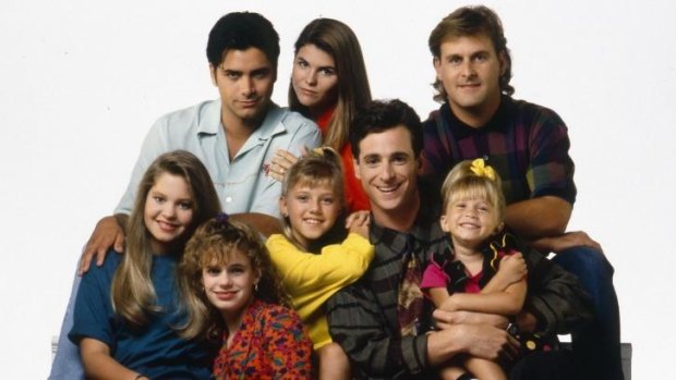 The cast of family comedy <i>Full House</i>.
