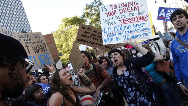 The Occupy Wall Street demonstrations have inspired similar protests in Brisbane.