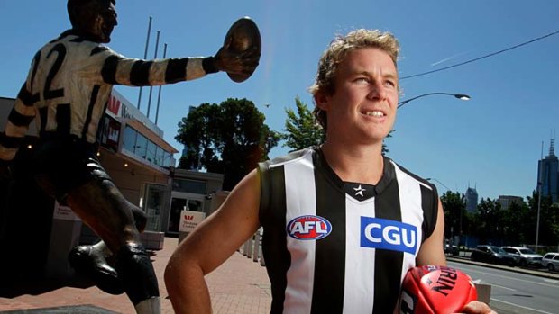 Worth the wait: Collingwood recruit Sam Dwyer.