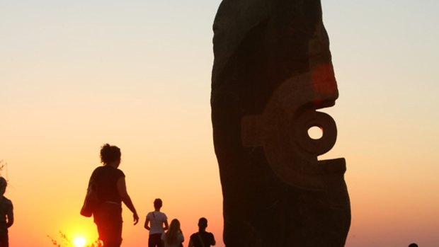 Love a sunburnt country ... the stunning sandstone Sculpture Symposium at Broken Hill.