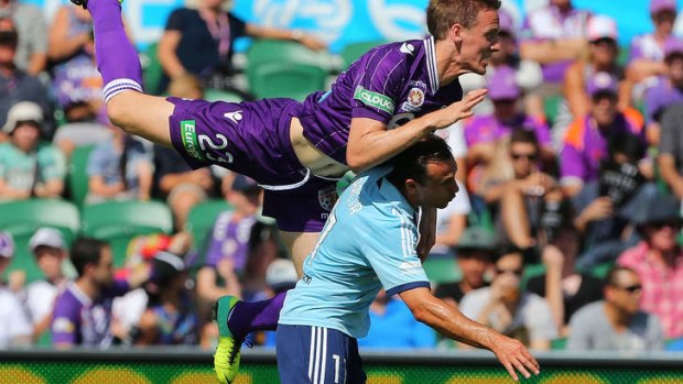 Under pressure: Sydney FC went down 1-0 to Perth Glory on Saturday, their fourth defeat of the season.