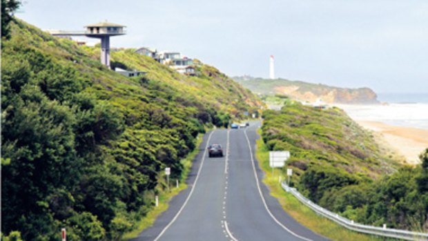 Sentinel ... the Split Point Lighthouse can be seen along the Great Ocean Road.