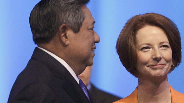 Face-off... Tensions expected to rise between Indonesian President Susilo Bambang Yudhoyono and Prime Minister Julia Gillard over the asylum seeker issue.