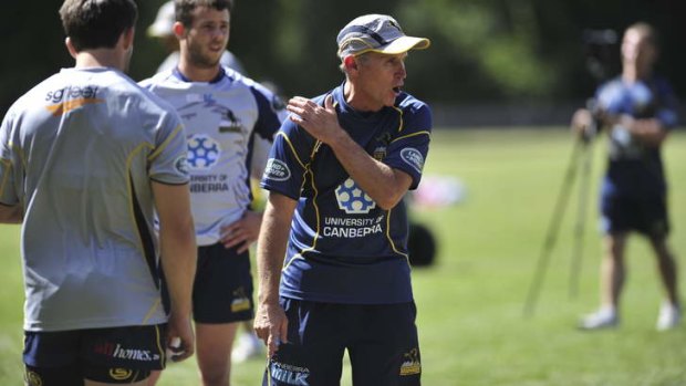 Former NRL coach Brian Smith during his first day with the Brumbies.