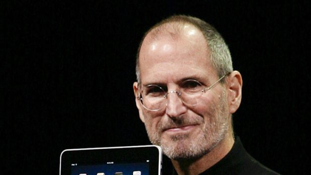 Steve Jobs unveils the iPad in January 2010.