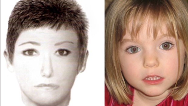 An image of the woman police want to speak to over the disappearance of Maddie McCann (right).