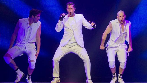 Ricky Martin performs at Allphones Arena.